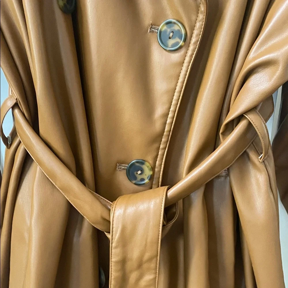 Women's Brown Trench Coat - Picture 4 of 9